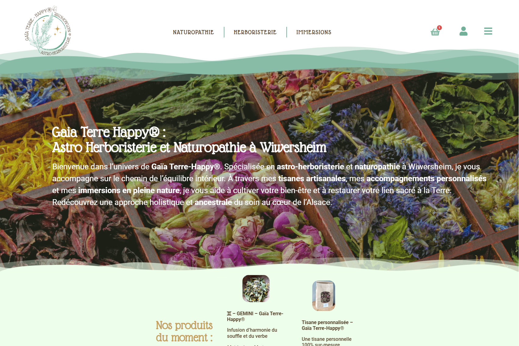 Création de site E-commerce & Système de Réservation : Gaia Terre Happy